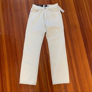 Urban Outfitters Ivory Cowboy Straight Leg Jeans